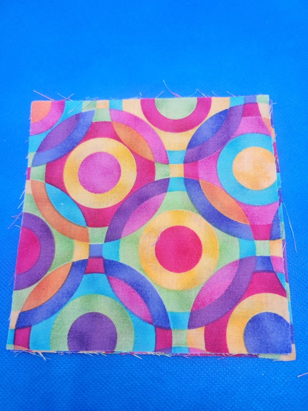 Colorful Geometric Cotton Fabric Squares 4.75 Inch 4 Pcs